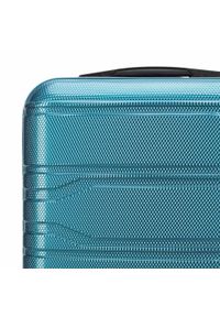 Wittchen - Duża walizka z polikarbonu tłoczona. Kolor: niebieski. Materiał: guma #7