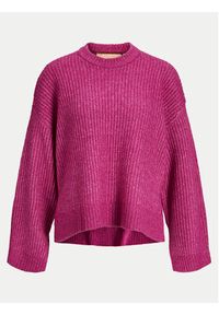 JJXX Sweter Sigga 12255358 Różowy Relaxed Fit. Kolor: różowy. Materiał: syntetyk