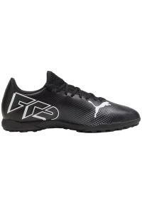 Buty piłkarskie Puma Future 7 Play Tt M 107726 02 czarne. Kolor: czarny. Materiał: materiał, dzianina, syntetyk. Szerokość cholewki: normalna. Sport: piłka nożna