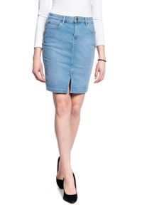 Lee - LEE PENCIL SKIRT DAMSKA SPÓDNICA JEANSOWA LIGHT LOU L38GQDXJ 112108197. Materiał: jeans #5