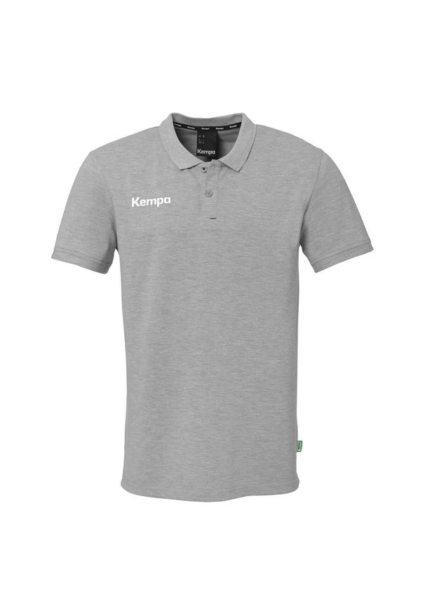 KEMPA - Koszulka polo dla dzieci Kempa Prime. Typ kołnierza: polo. Kolor: czarny, biały, szary, wielokolorowy. Wzór: haft, napisy. Styl: sportowy