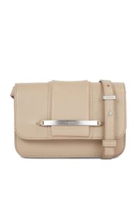 Calvin Klein Torebka Bar Hardware Crossbody K60K611078 Beżowy. Kolor: beżowy #1