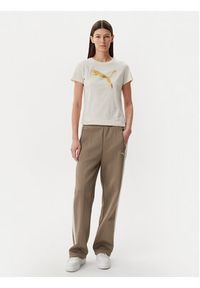 Puma Spodnie dresowe T7 Always On 629797 Brązowy Straight Fit. Kolor: brązowy. Materiał: syntetyk, bawełna