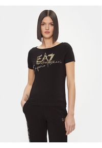 EA7 Emporio Armani T-Shirt 3DTT26 TJFKZ 0200 Czarny Regular Fit. Kolor: czarny. Materiał: bawełna