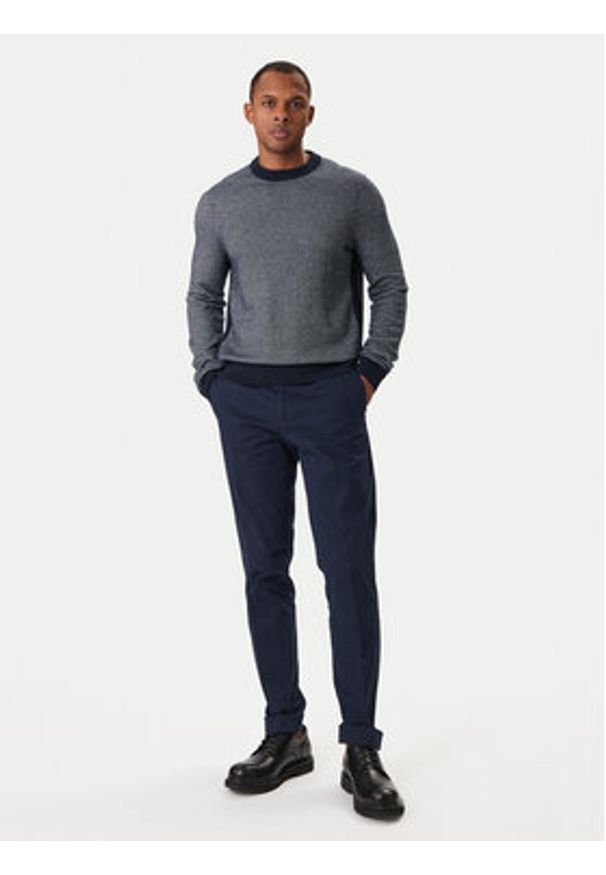 BOSS Spodnie garniturowe C-Genius 50555035 Granatowy Slim Fit. Kolor: niebieski. Materiał: bawełna