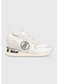 DKNY - Dkny sneakersy SABATINI kolor biały K4261395. Nosek buta: okrągły. Zapięcie: sznurówki. Kolor: biały. Materiał: guma. Obcas: na koturnie #1