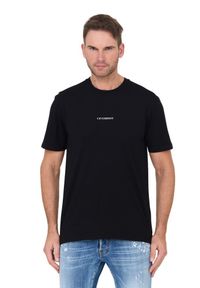 C.P. Company - C.P. COMPANY Czarny t-shirts Short Sleeve. Kolor: czarny. Materiał: bawełna #3