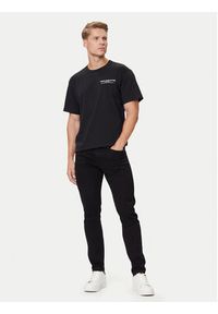 Versace Jeans Couture T-Shirt 79GAHE10 CJ00E Czarny Regular Fit. Kolor: czarny. Materiał: bawełna