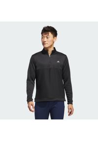Adidas - Bluza Ultimate365 Textured Quarter-Zip. Typ kołnierza: golf. Kolor: czarny. Materiał: materiał. Długość rękawa: długi rękaw