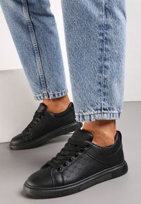 Renee - Czarne Sznurowane Sneakersy Vilimea. Kolor: czarny #3