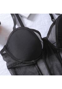 Intica - Body push-up z efektem modelującym sylwetkę Irmgard. Kolor: czarny. Materiał: materiał #3