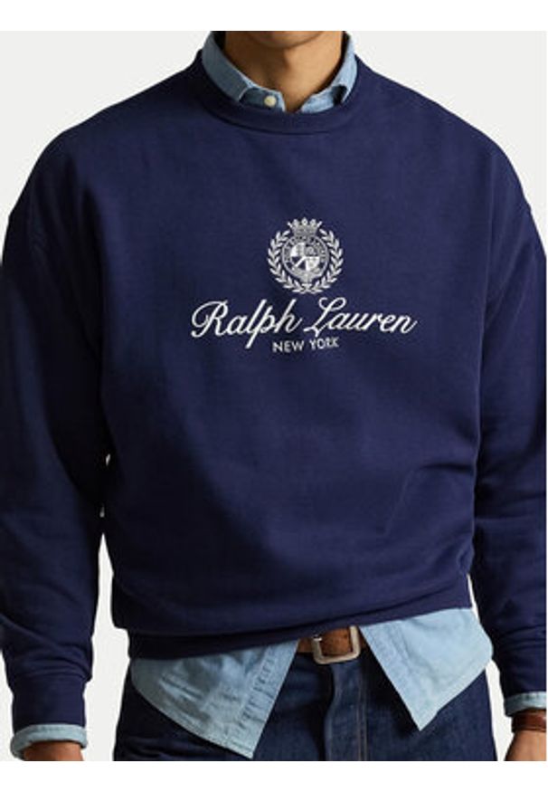 Polo Ralph Lauren Bluza 710A13264002 Granatowy Relaxed Fit. Typ kołnierza: polo. Kolor: niebieski. Materiał: bawełna