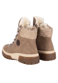 Rieker Botki X8647-64 Beżowy. Kolor: beżowy. Materiał: materiał #7