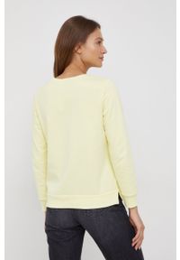 GAP bluza damska kolor żółty z nadrukiem. Okazja: na co dzień. Kolor: żółty. Materiał: dzianina. Długość rękawa: długi rękaw. Długość: długie. Wzór: nadruk. Styl: casual #5