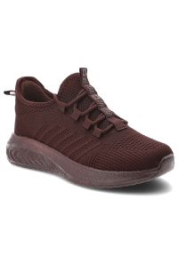 Big-Star - Sneakersy damskie Big Star, cholewka z materiału tekstylnego o oddychającej strukturze, bordowe, UU274053. Okazja: na co dzień. Zapięcie: sznurówki. Kolor: czerwony. Materiał: materiał. Szerokość cholewki: normalna #1