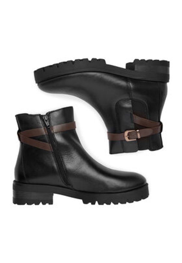 Lasocki Botki CEO-WI23-DAGA-01 Czarny. Kolor: czarny. Materiał: skóra