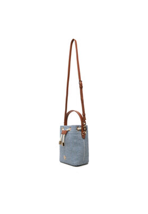 TOMMY HILFIGER - Tommy Hilfiger Torebka Th Premium Beach Le Bucket AW0AW17215 Niebieski. Kolor: niebieski