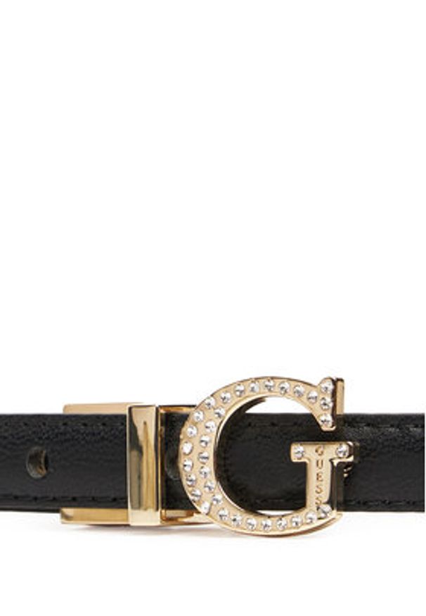 Guess Pasek Damski 176915 Czarny. Kolor: czarny. Materiał: skóra