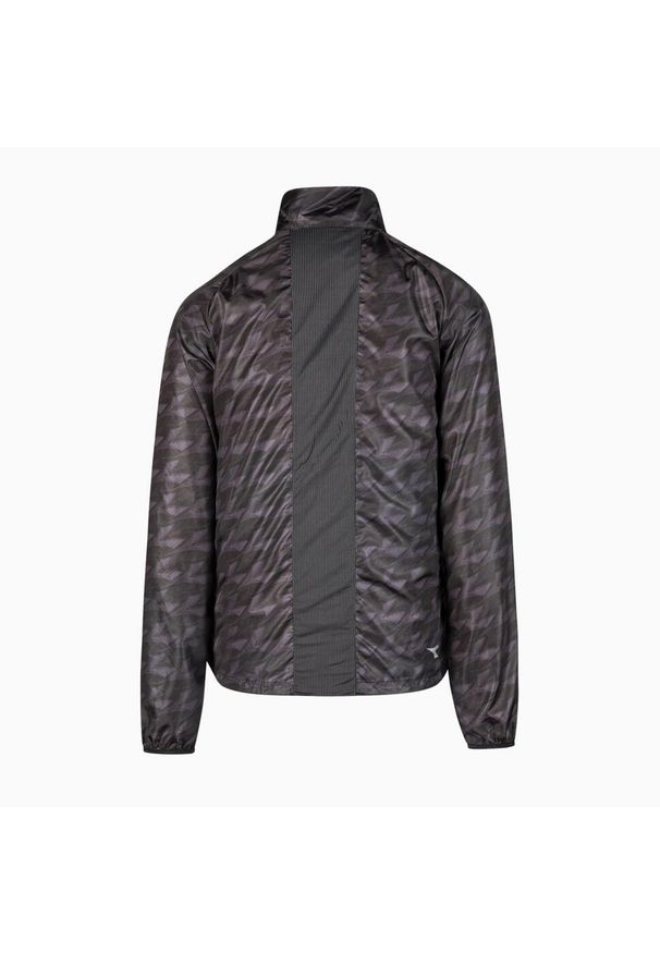 Kurtka Diadora Windbreaker, Czarny, Mężczyźni. Kolor: czarny, szary. Materiał: poliester, materiał