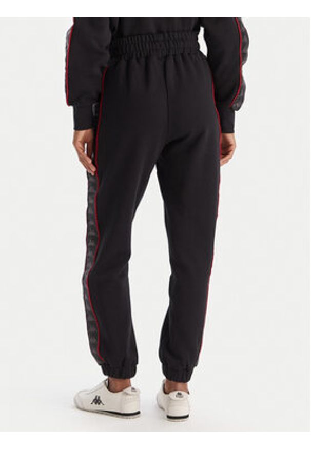 Kappa Spodnie dresowe Banda Adina 311M8HW Czarny Regular Fit. Kolor: czarny. Materiał: bawełna
