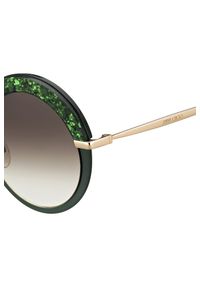 Jimmy Choo - Zielone okulary przeciwsłoneczne. Kolor: zielony #2