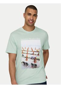 Only & Sons T-Shirt Kolton 22028735 Zielony Regular Fit. Kolor: zielony. Materiał: bawełna #5