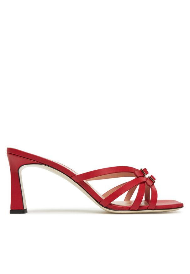 Pollini Klapki SA28217C0MTC0501 Czerwony. Kolor: czerwony. Materiał: skóra