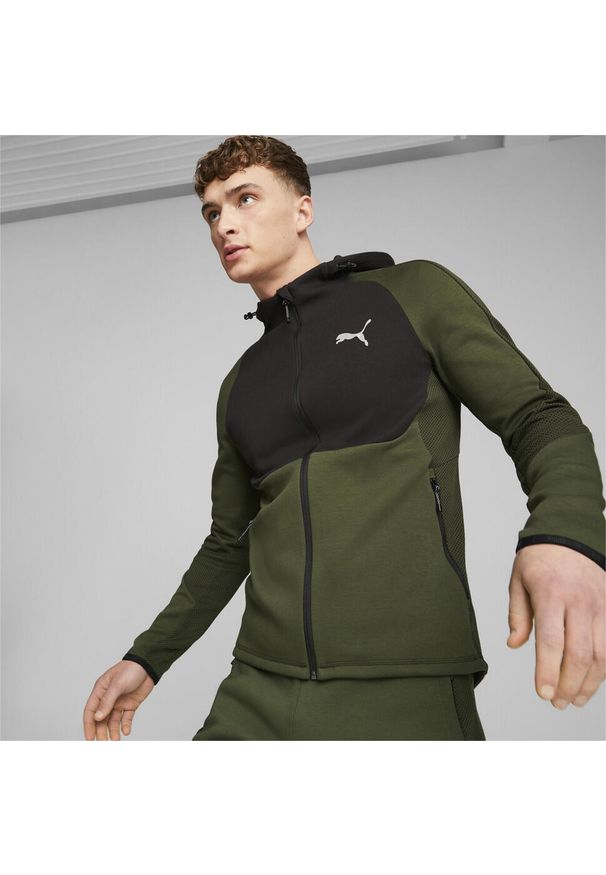 Puma Bluza Evostripe Fz 67593031. Kolor: zielony, wielokolorowy, brązowy