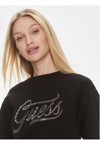 Guess Bluza Cn Stones Logo W4RQ14 KB681 Czarny Relaxed Fit. Kolor: czarny. Materiał: syntetyk, bawełna