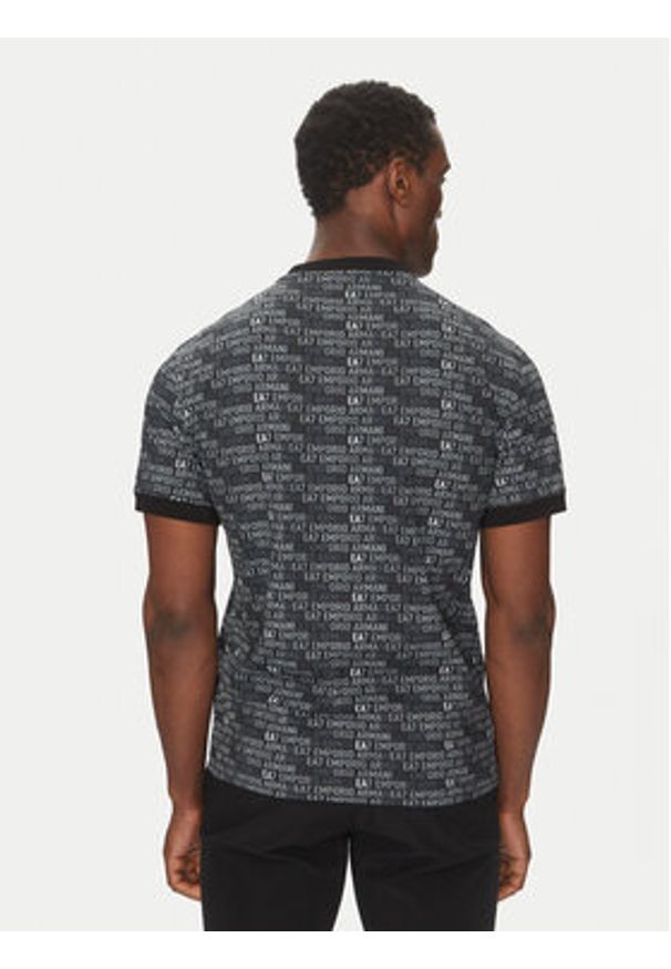 EA7 Emporio Armani T-Shirt 7M000208 AF12874 UC001 Czarny Regular Fit. Kolor: czarny. Materiał: bawełna