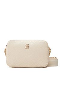 TOMMY HILFIGER - Tommy Hilfiger Torebka Th Distinct Camera Bag Mono AW0AW17221 Beżowy. Kolor: beżowy. Materiał: skórzane #5