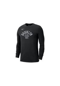 Koszulka sportowa męska Nike Nba Brooklyn Nets Courtside. Kolor: czarny. Długość rękawa: długi rękaw. Długość: długie