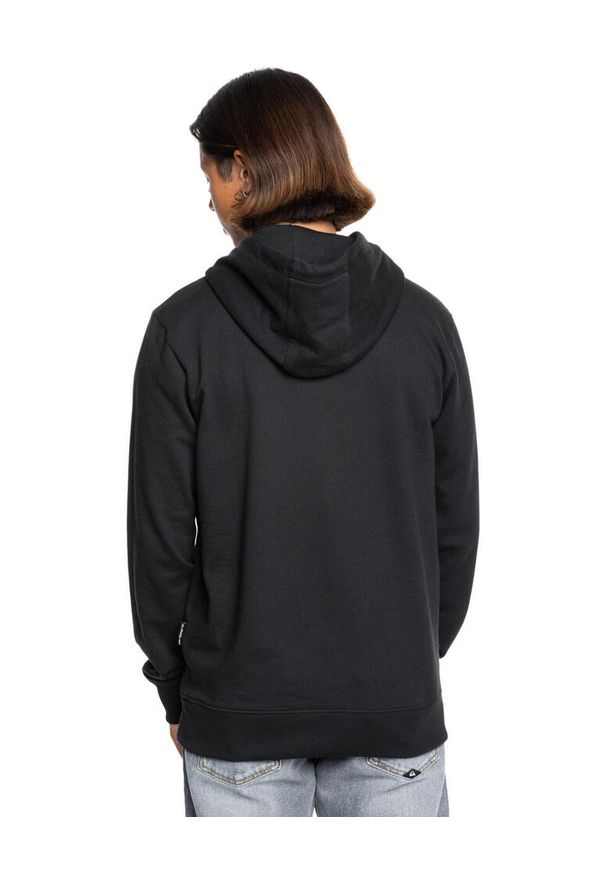 Quiksilver - Bluza z kapturem dla Mężczyzn BASIC Czarny. Typ kołnierza: kaptur. Kolor: brązowy, zielony, wielokolorowy. Materiał: materiał, poliester, bawełna