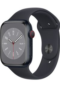 APPLE - Smartwatch Apple Watch 8 GPS + Cellular 45mm Midnight Alu Sport Czarny (MNK43FD/A). Rodzaj zegarka: smartwatch. Kolor: czarny. Styl: sportowy