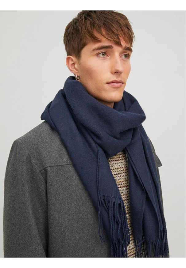 Jack & Jones - Jack&Jones Szalik 12140332 Granatowy. Kolor: niebieski. Materiał: syntetyk