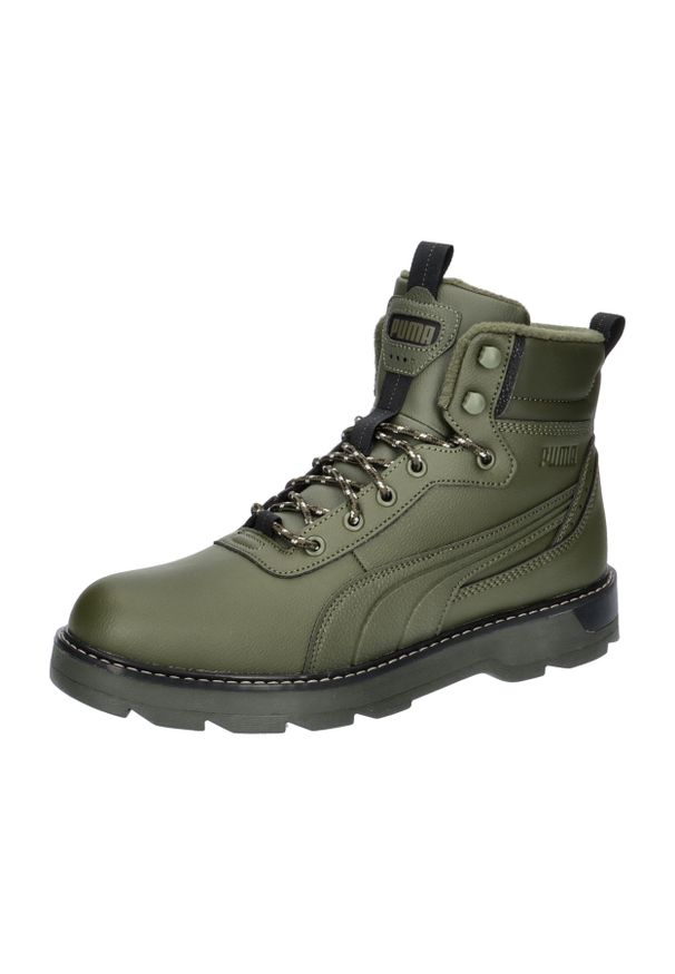 Buty do chodzenia męskie Puma Winterstiefel Desierto V3. Zapięcie: sznurówki. Kolor: zielony, czarny, wielokolorowy. Materiał: tkanina. Szerokość cholewki: normalna. Sport: turystyka piesza