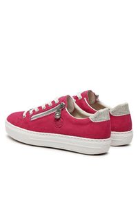 Rieker Sneakersy L59L1-31 Różowy. Kolor: różowy. Wzór: kolorowy