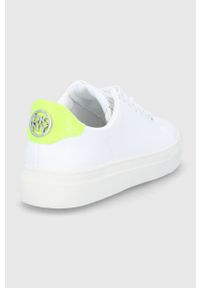 DKNY - Dkny buty skórzane K4146126.WZT kolor biały. Nosek buta: okrągły. Zapięcie: sznurówki. Kolor: biały. Materiał: skóra #4