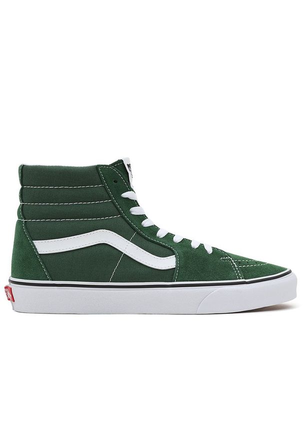 Buty Vans Color Theory Classics Sk8-Hi VN0005U96QU1 - zielone. Okazja: na co dzień. Kolor: zielony. Materiał: zamsz, tkanina, guma. Szerokość cholewki: normalna. Model: Vans SK8