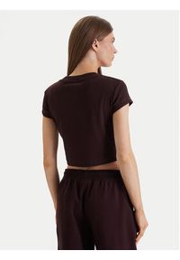 Calvin Klein Jeans T-Shirt LV047AB802 Brązowy Slim Fit. Kolor: brązowy. Materiał: bawełna #4