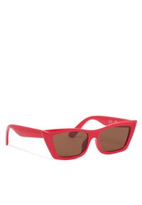 Pieces Okulary przeciwsłoneczne Pctrine Sunglass Box 175942 Czerwony. Kolor: czerwony