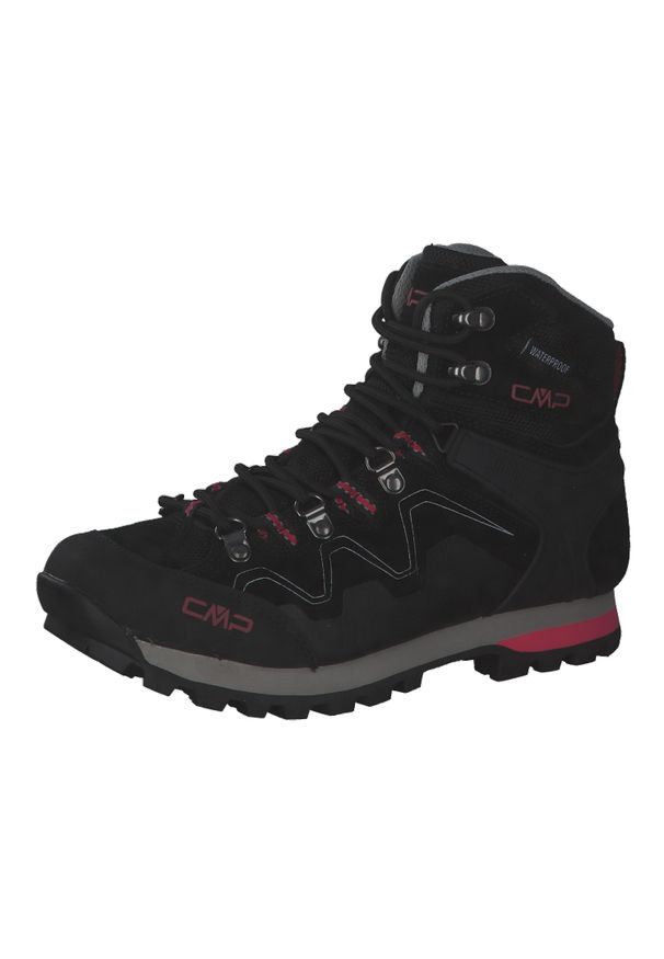 Buty trekkingowe damskie CMP Athunis Mid. Wysokość cholewki: za kostkę. Zapięcie: sznurówki. Kolor: czarny. Materiał: skóra, materiał. Szerokość cholewki: normalna. Styl: sportowy