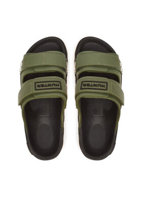 Hunter Klapki HFRU0004251 Zielony. Kolor: zielony