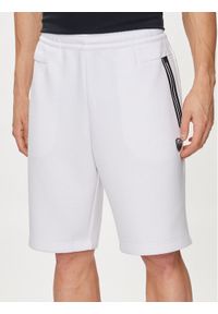 EA7 Emporio Armani Szorty sportowe 8NPS08 PJ4EZ 1100 Biały Regular Fit. Kolor: biały. Materiał: syntetyk. Styl: sportowy
