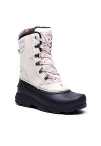 Śniegowce CMP Kinos Wmn Snow Boots Wp 2.0 38Q4556 Gesso/Rose. Kolor: beżowy. Materiał: skóra, nubuk