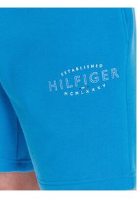 TOMMY HILFIGER - Tommy Hilfiger Szorty sportowe Curve Logo MW0MW30014 Niebieski Regular Fit. Kolor: niebieski. Materiał: syntetyk. Styl: sportowy