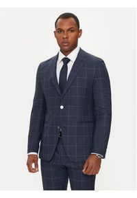 BOSS - Boss Garnitur C-Huge 50521650 Granatowy Slim Fit. Kolor: niebieski. Materiał: wełna #4
