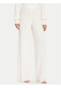 Guess Spodnie dzianinowe W5BB52 Z1192 Écru Regular Fit. Materiał: syntetyk