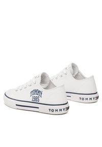TOMMY HILFIGER - Tommy Hilfiger Trampki Varsity Low Cut Lace-Up Sneaker T3X9-32833-0890 M Biały. Kolor: biały. Materiał: materiał #4