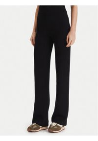 Vero Moda Spodnie dzianinowe Gold Art 10332174 Czarny Loose Fit. Kolor: czarny. Materiał: syntetyk